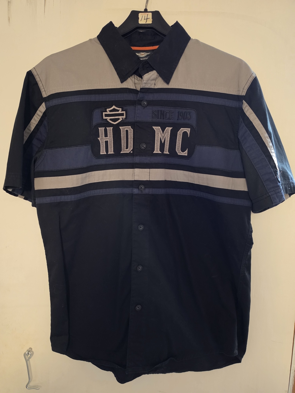 Harley-Davidson Men’s Short Sleeve Mechanic Shirt - Black & Gray